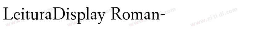LeituraDisplay Roman字体转换